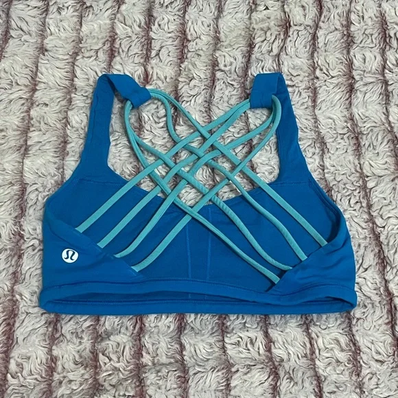 Poolside Blue Lululemon Free to be Wild Bra - Picture 2 of 4